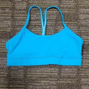 Blue Lululemon Flow Y Sports Bra